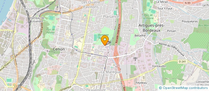 localisation de l'entreprise LUX GAMES  CENON