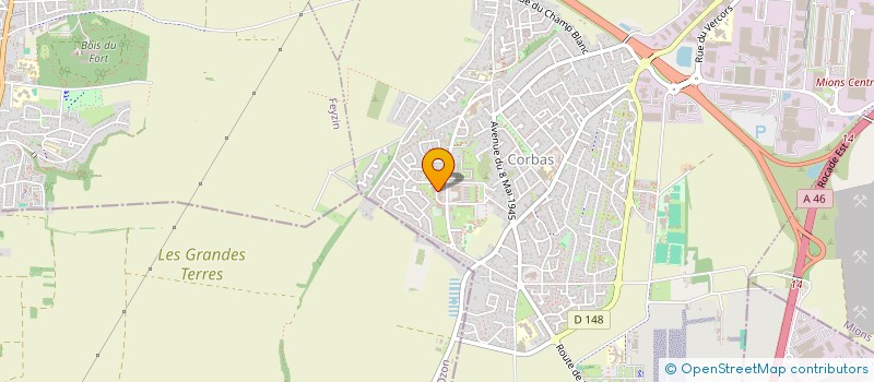 localisation de l'entreprise LUX H'AIR à CORBAS