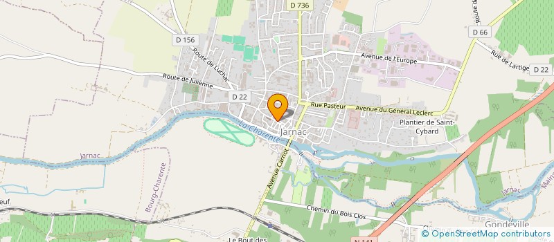 localisation de l'entreprise LUX LINGUA à JARNAC