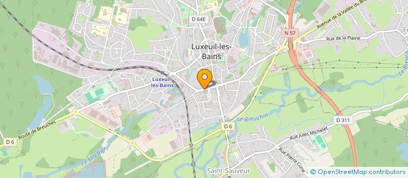 localisation de l'entreprise LUX'OEIL à LUXEUIL-LES-BAINS