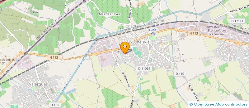 localisation de l'entreprise LUX TENEBRAE ATELIER à LUNEL-VIEL