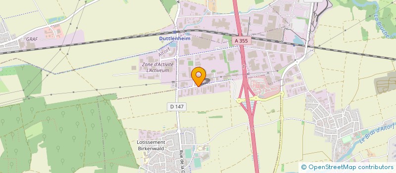 localisation de l'entreprise LUX ZENITHAL à DUTTLENHEIM