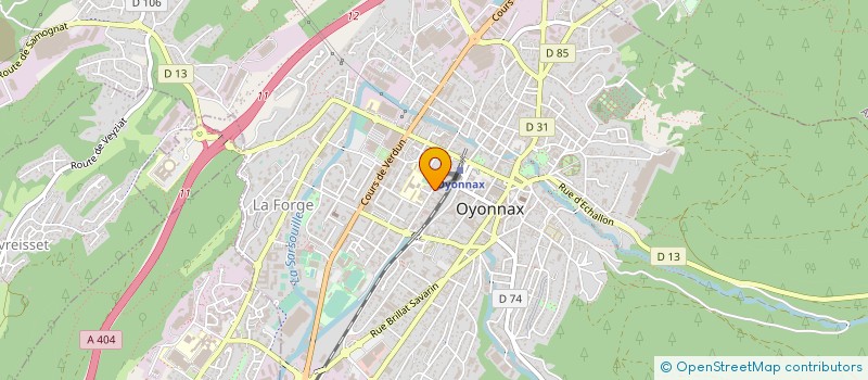 localisation de l'entreprise LUXA - M.P à OYONNAX