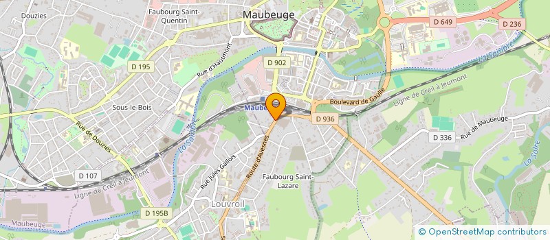 localisation de l'entreprise LUXAUTO  MAUBEUGE