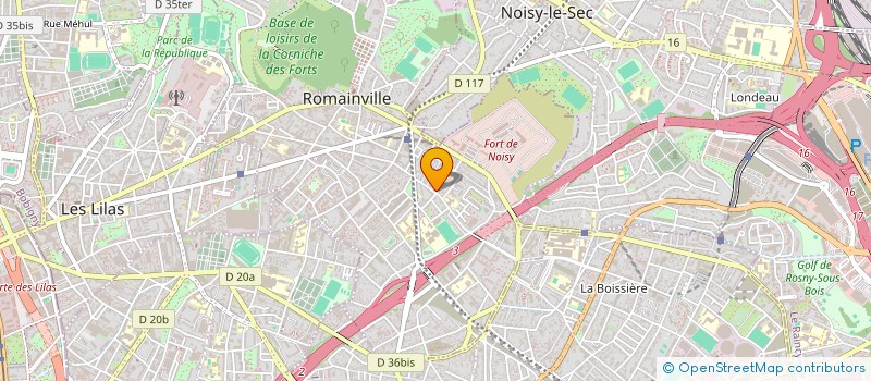 localisation de l'entreprise LUXCONSTRUCT à ROMAINVILLE