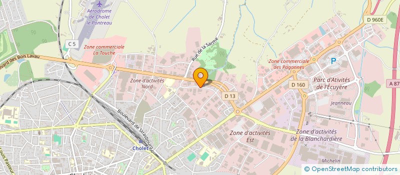 localisation de l'entreprise LUXDECOR à CHOLET