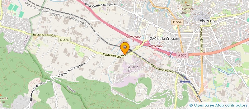 localisation de l'entreprise LUXDELTA  HYERES