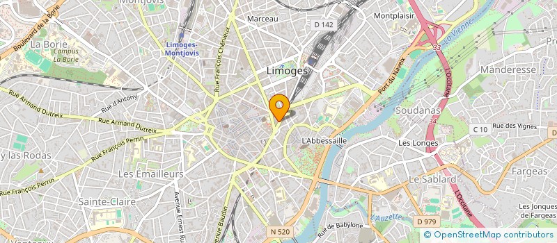 localisation de l'entreprise LUXE ET EXCELLENCE à LIMOGES