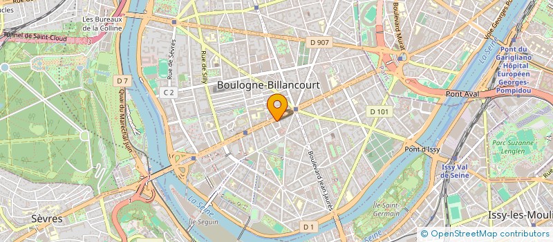 localisation de l'entreprise LUXEMANIA à BOULOGNE-BILLANCOURT