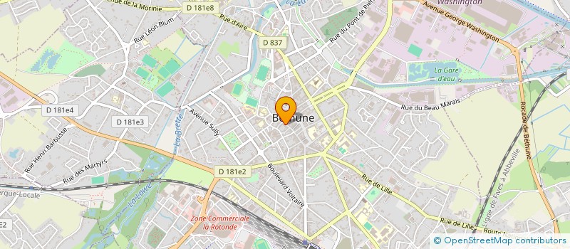 localisation de l'entreprise LUXESSE à BETHUNE