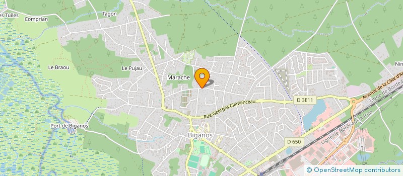 localisation de l'entreprise LUXEY  BIGANOS