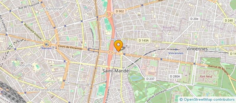 localisation de l'entreprise LUXH à VINCENNES