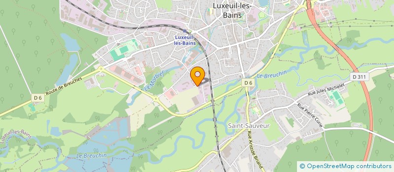 localisation de l'entreprise LUXLAVAUTO à LUXEUIL-LES-BAINS