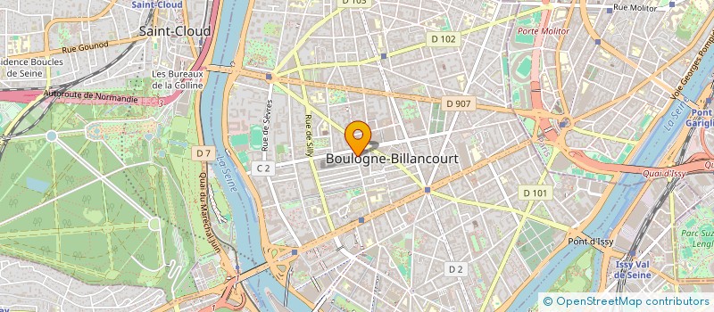 localisation de l'entreprise LUXURY AUTOMOBILES 92  BOULOGNE-BILLANCOURT