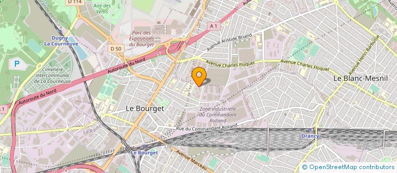 localisation de l'entreprise LUXY BEAUTE à LE BOURGET