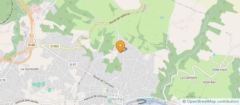 localisation de l'entreprise LUZANE  ARTHES