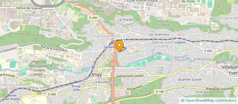 localisation de l'entreprise LUZVIVA à ORSAY