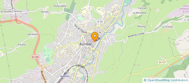 localisation de l'entreprise LV 7 à AURILLAC