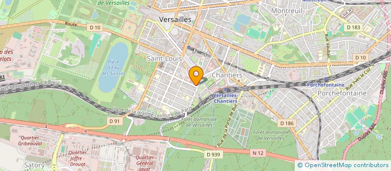localisation de l'entreprise LV à VERSAILLES