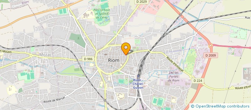 localisation de l'entreprise LV  RIOM