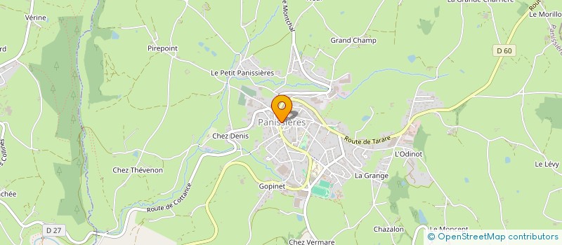 localisation de l'entreprise LV AMBULANCES  PANISSIERES