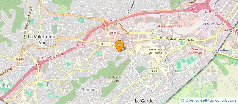 localisation de l'entreprise LV ASSOCIES à LA VALETTE-DU-VAR