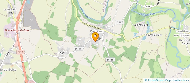 localisation de l'entreprise LV BATIMENT  PUYREAUX