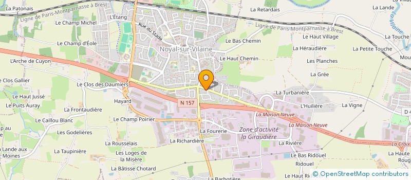 localisation de l'entreprise LV CANCAVEN  NOYAL-SUR-VILAINE