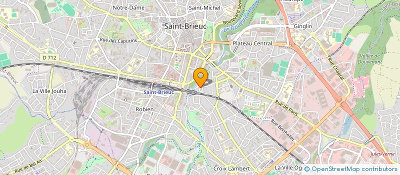 localisation de l'entreprise LV'COM à SAINT-BRIEUC