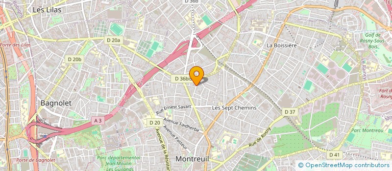 localisation de l'entreprise LV CONSTRUCTION à MONTREUIL