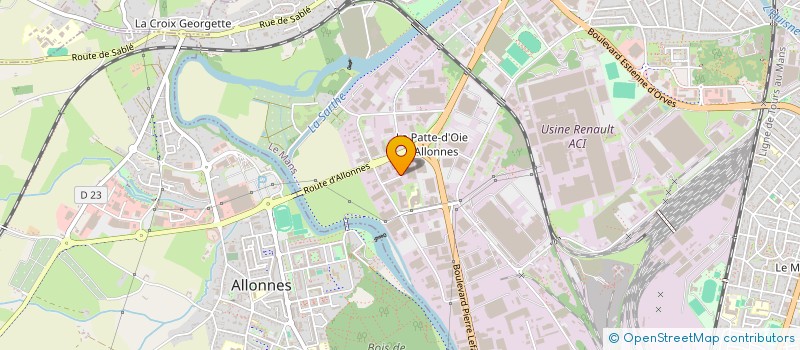 localisation de l'entreprise LV GESTION à LE MANS