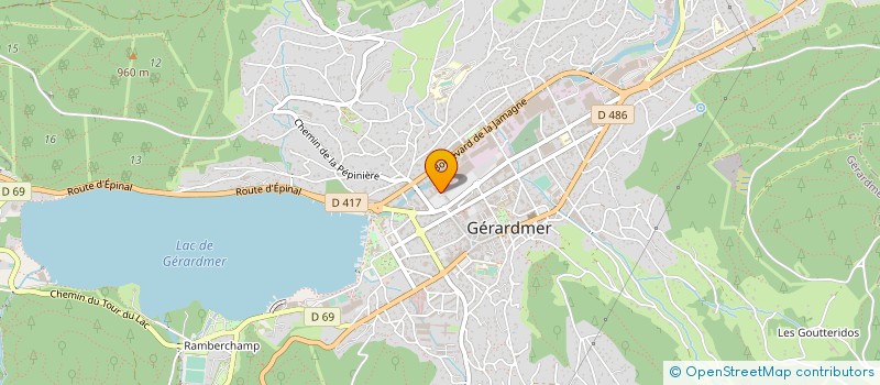 localisation de l'entreprise LV II  GERARDMER