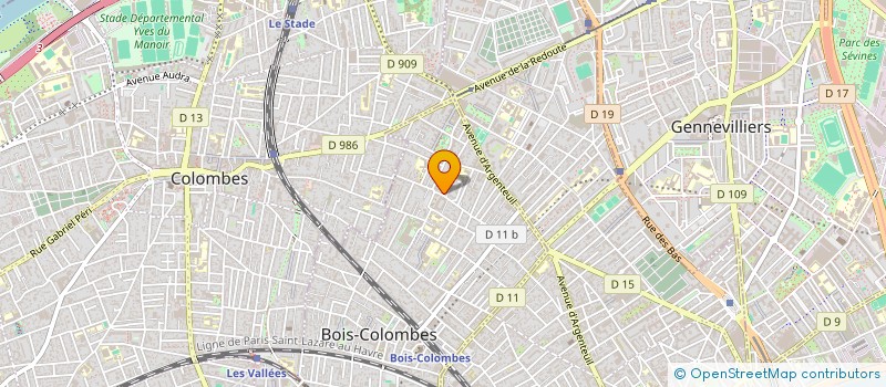 localisation de l'entreprise LV-IMMO à BOIS-COLOMBES