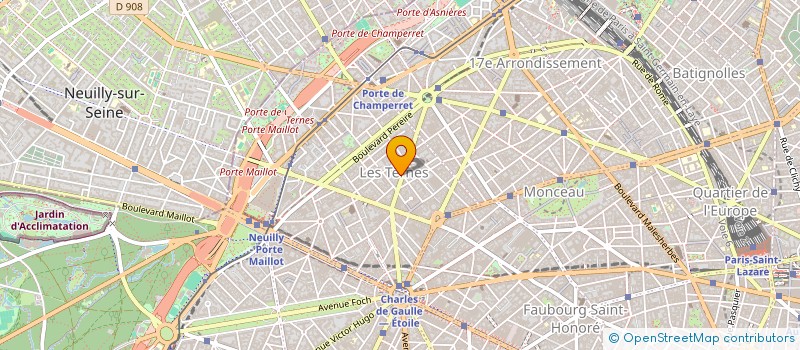 localisation de l'entreprise LV INVEST  PARIS 17