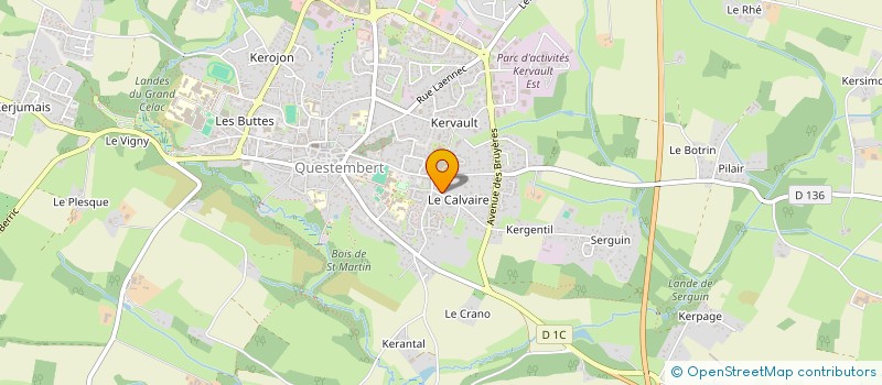 localisation de l'entreprise LV INVEST  QUESTEMBERT