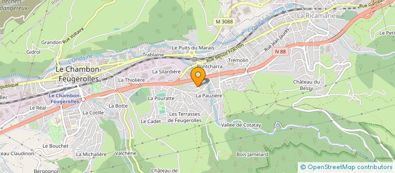 localisation de l'entreprise LV MACONNERIE à LE CHAMBON-FEUGEROLLES