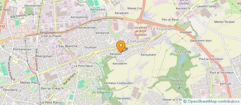 localisation de l'entreprise LV SERRES  GUIPAVAS