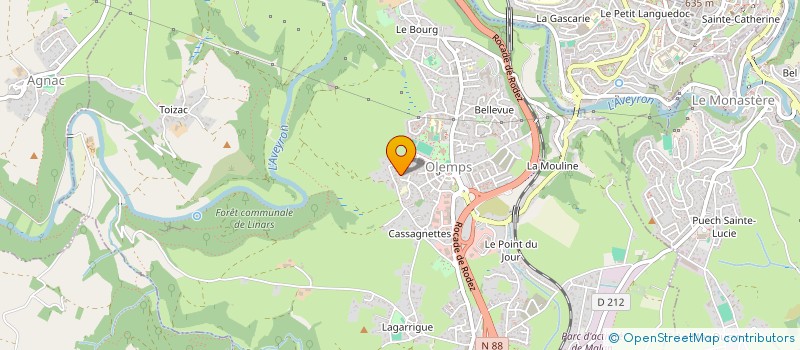 localisation de l'entreprise LV SOLUTION  OLEMPS