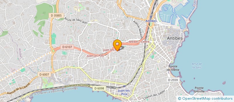 localisation de l'entreprise LV SUD à ANTIBES