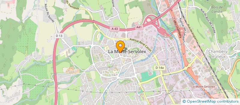 localisation de l'entreprise LV TRANS à LA MOTTE-SERVOLEX