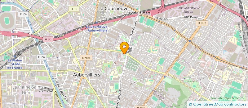 localisation de l'entreprise LV TRANSPORT à AUBERVILLIERS