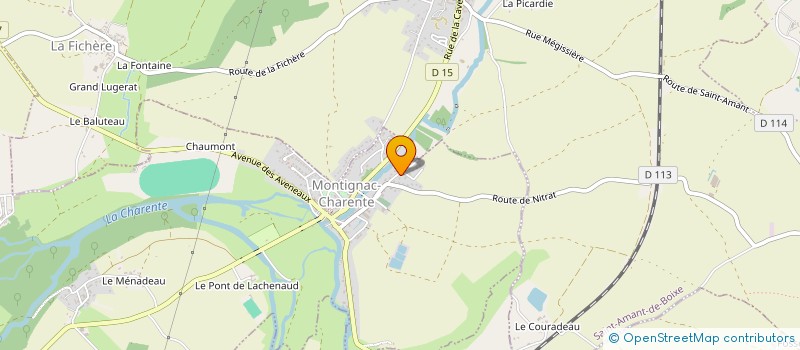 localisation de l'entreprise LV & VOUS à MONTIGNAC-CHARENTE