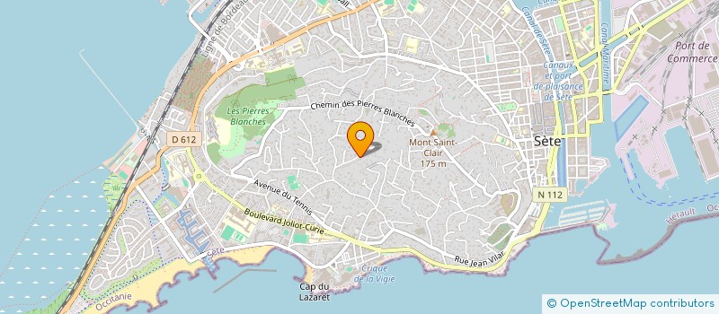 localisation de l'entreprise LV2A PATRIMOINE à SETE