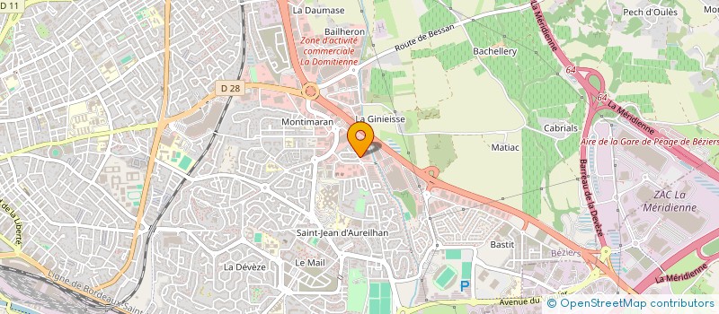 localisation de l'entreprise LV2V HOLDING à BEZIERS