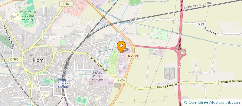 localisation de l'entreprise LVA  RIOM