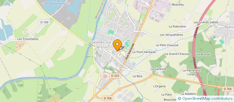 localisation de l'entreprise LVA à SEICHES-SUR-LE-LOIR
