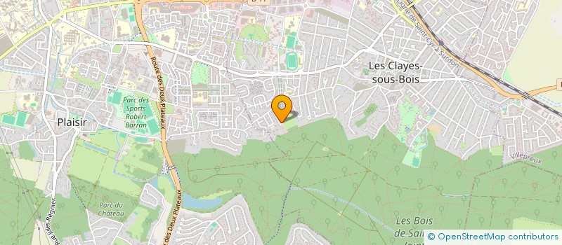 localisation de l'entreprise LVA FOOTBALL CLUB  LES CLAYES-SOUS-BOIS