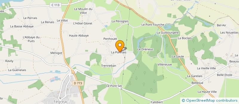 localisation de l'entreprise LVA-LA BOUSSOLE à FEGREAC