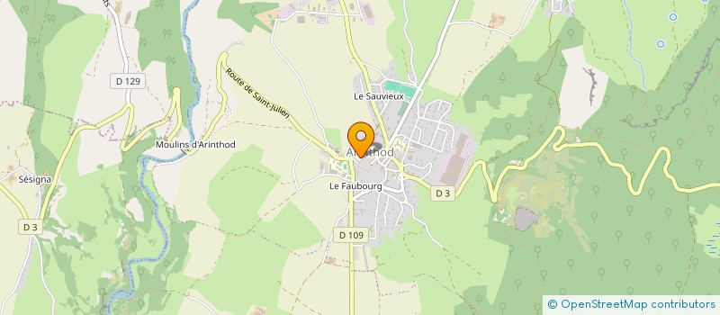 localisation de l'entreprise LVAR  ARINTHOD