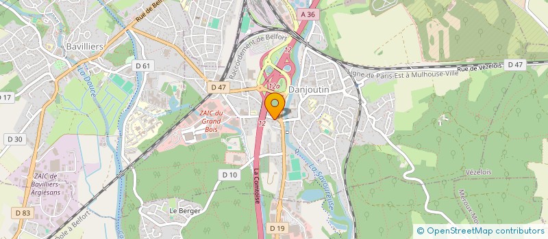 localisation de l'entreprise LVAZ à DANJOUTIN